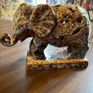 Ceramic Elephant Figurine